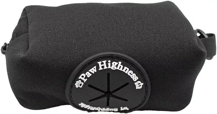Paw Highness Dog Walking Harness, Collar, Leash & Poo Bag Holder Set in Black Small