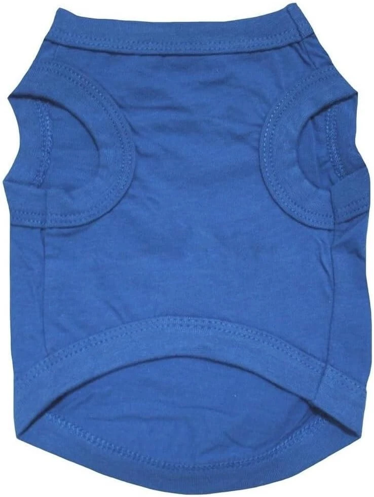Petitebelle Plain Single Color Puppy Dog Shirt (Royal Blue, Small)
